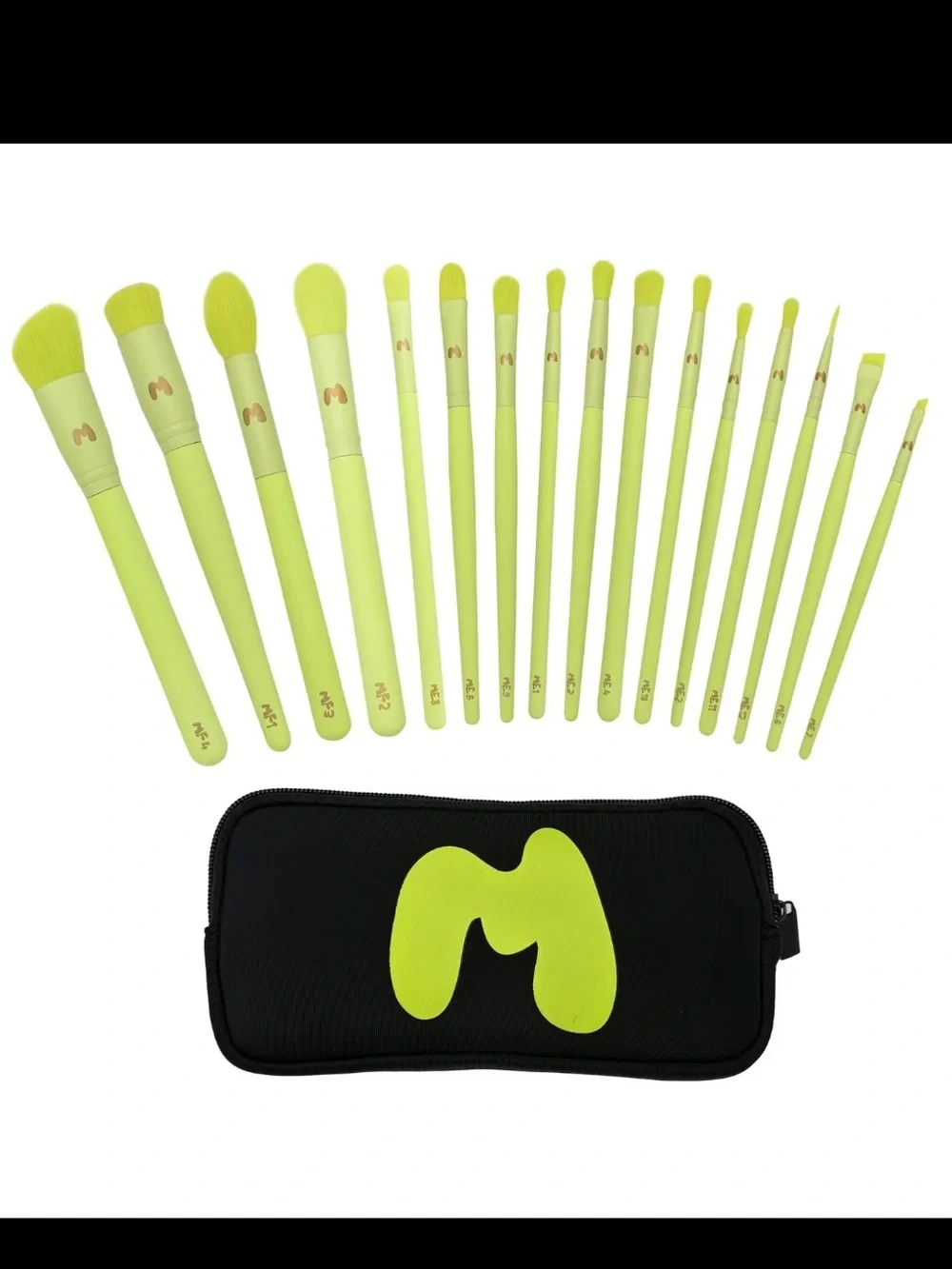 Made by Mitchell 16 Piece Makeup Brush Set with Bag Pouch BNIB
